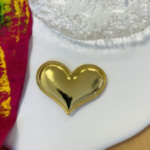 Coeur doré brillant matelassé